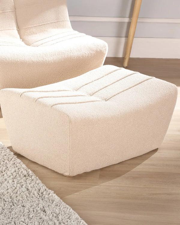 royalcraft Arlo Vanilla Boucle Footstool