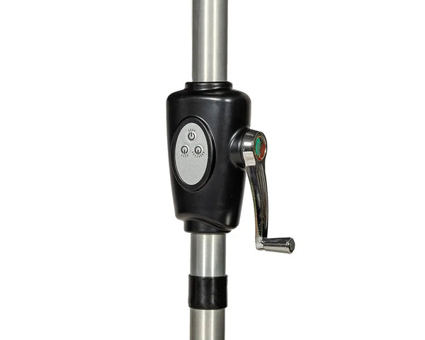 Royalcraft Crank And Tilt LED Strip Parasol - Grey