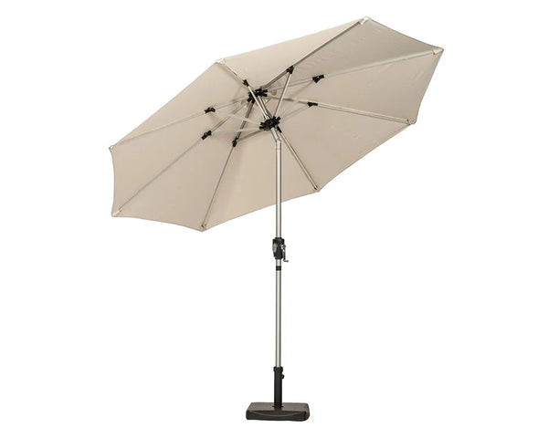 Royalcraft Crank And Tilt LED Strip Parasol - Ivory