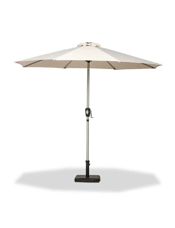 Royalcraft Crank And Tilt LED Strip Parasol - Ivory
