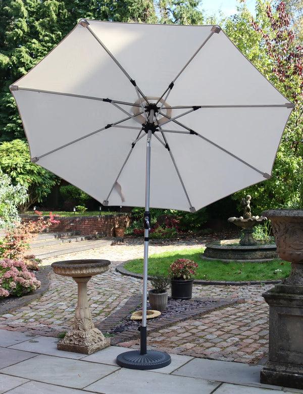 royalcraft Crank and Tilt LED Strip Parasol - Ivory