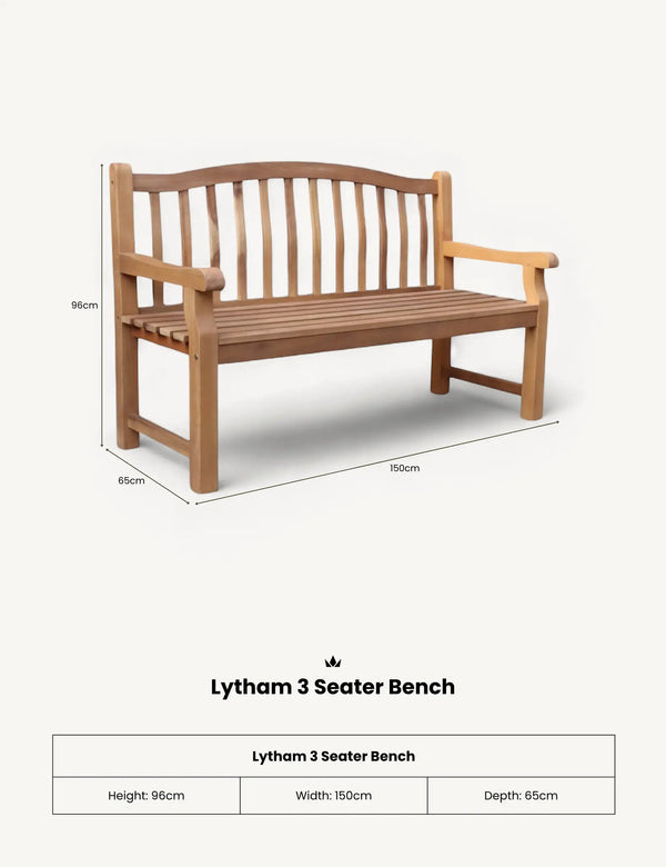 Royalcraft Lytham 3 Seater Bench