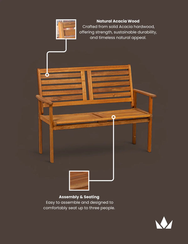 Royalcraft Napoli 2 Seater Garden Furniture Bench