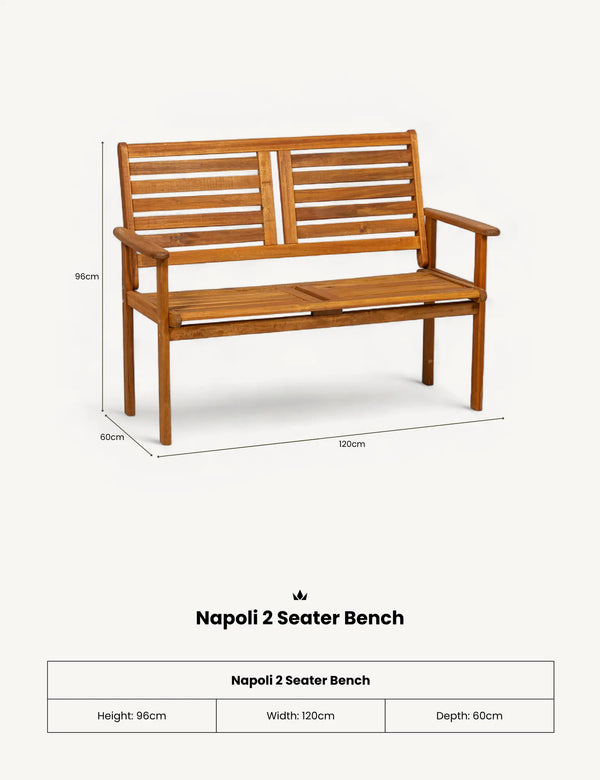 Royalcraft Napoli 2 Seater Garden Furniture Bench