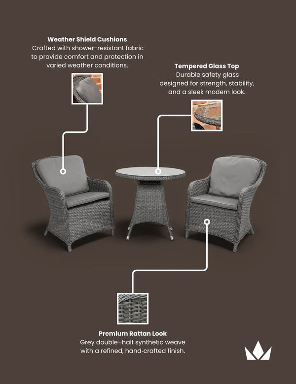 Royalcraft Paris 2 Seater Imperial Bistro Set