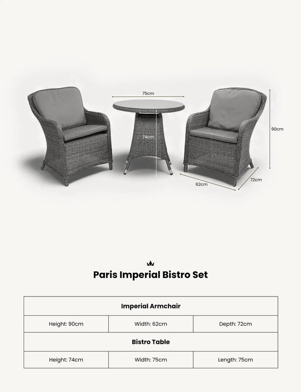 Royalcraft Paris 2 Seater Imperial Bistro Set