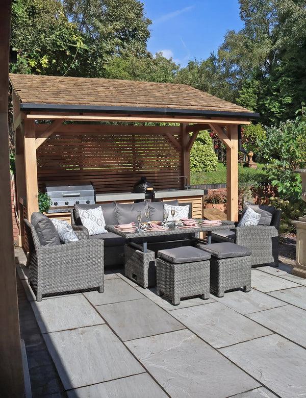 royalcraft Paris 7 Seater Deluxe Sofa Dining Set