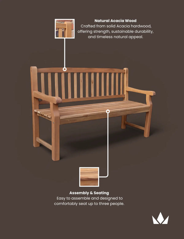 Royalcraft Turnbury 3 Seater Bench