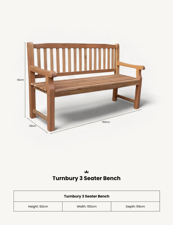 Royalcraft Turnbury 3 Seater Bench
