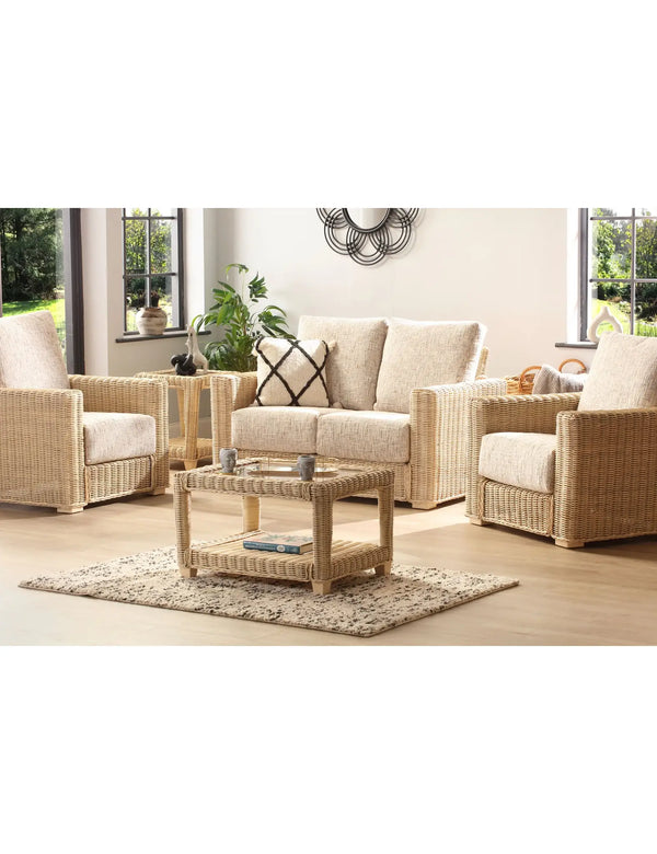 Royalcraft Santorini 2 Seater 3 Piece Conservatory Sofa Suite- Modern Rattan