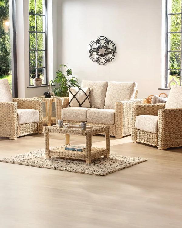 royalcraft Santorini 2 Seater 3 Piece Conservatory Sofa Suite- Modern Rattan