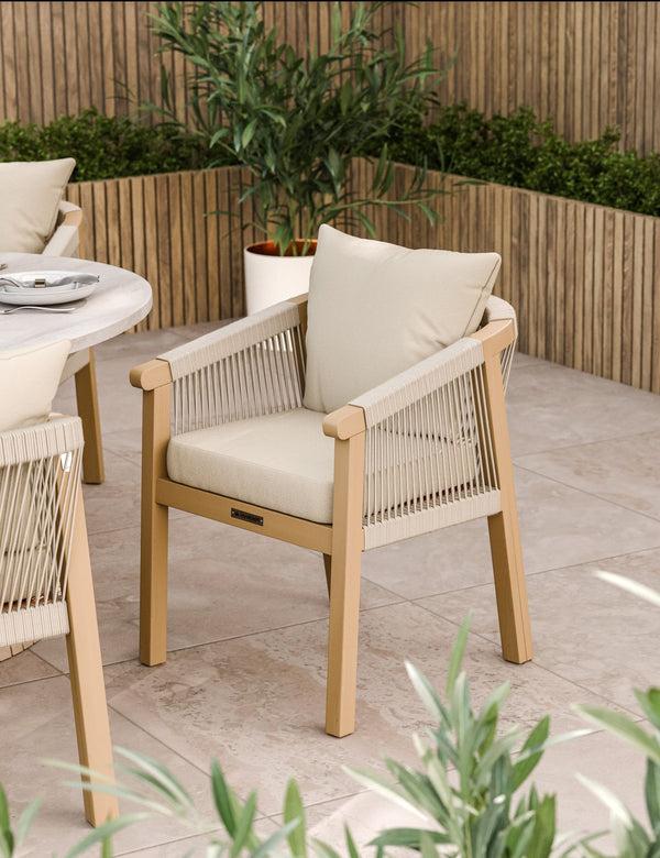 Royalcraft Saturn 6 Seater Ellipse D Conical Dining Set With Roma Dining Chairs