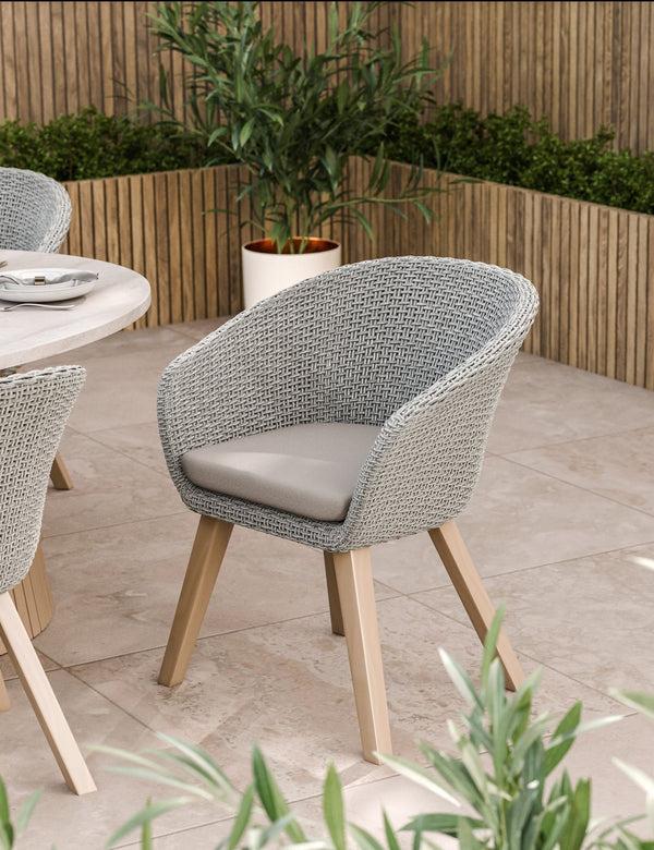 Royalcraft Saturn 6 Seater Ellipse D Conical Dining Set With Sol Dining Chairs