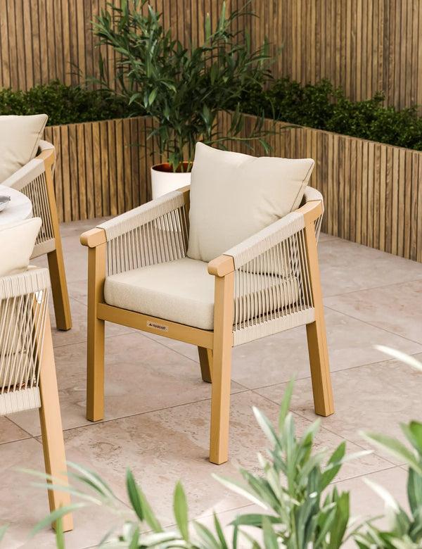 Royalcraft Saturn 6 Seater Round Conical Dining Set With Roma Dining Chairs