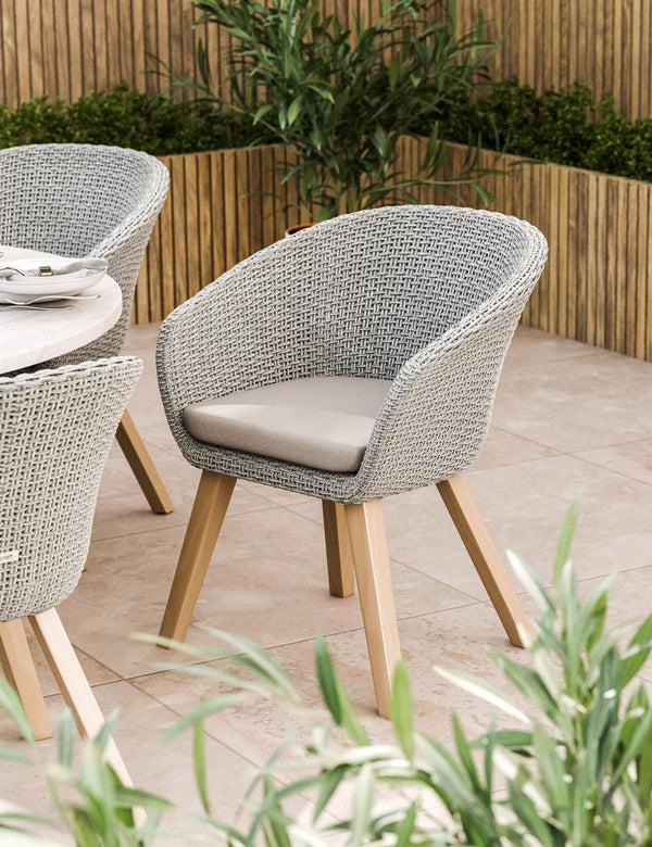 Royalcraft Saturn 6 Seater Round Conical Dining Set With Sol Dining Chairs