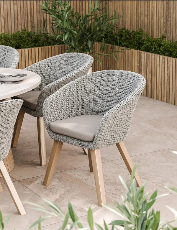 Royalcraft Saturn 8 Seater Ellipse D Conical Dining Set With Sol Dining Chairs