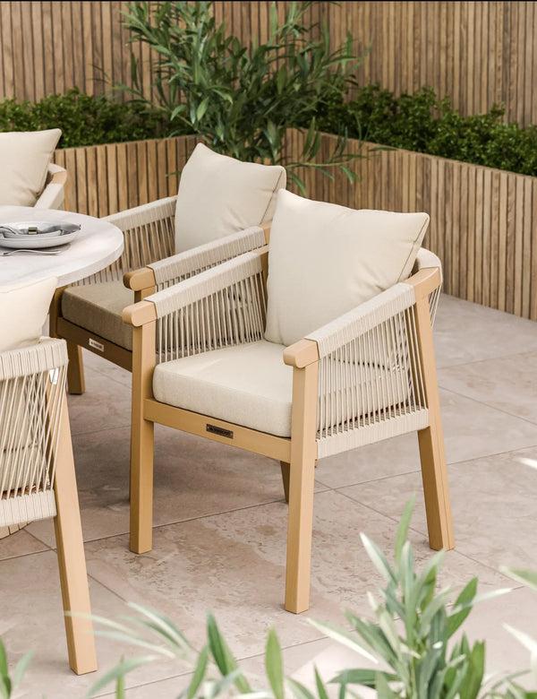 Royalcraft Saturn 8 Seater Ellipse D Conical Dining Set With Roma Dining Chairs