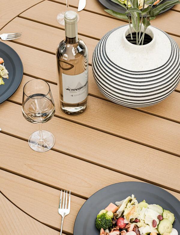 Royalcraft Tuscany 4 Seater Round Dining Set With Eden Night Dining Chairs