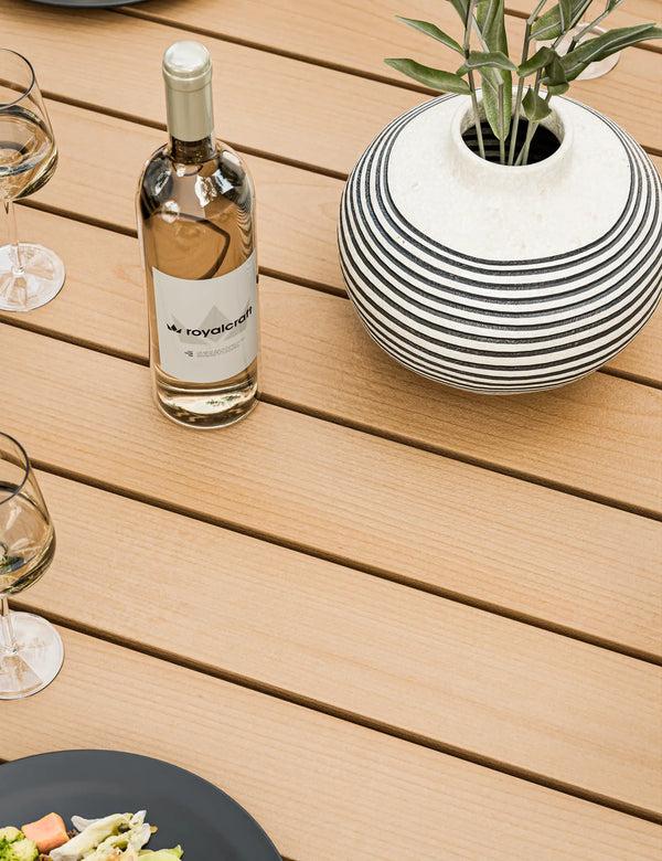 Royalcraft Tuscany 6 Seater Round Dining Set With Eden Night Dining Chairs