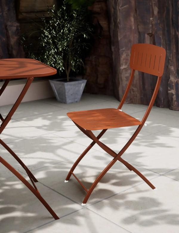 Royalcraft Venice 2 Seater Folding Bistro Set In Cayenne Orange