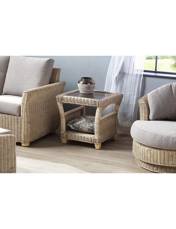 Royalcraft Vienna Wicker Side Table - Natural Coastal Design