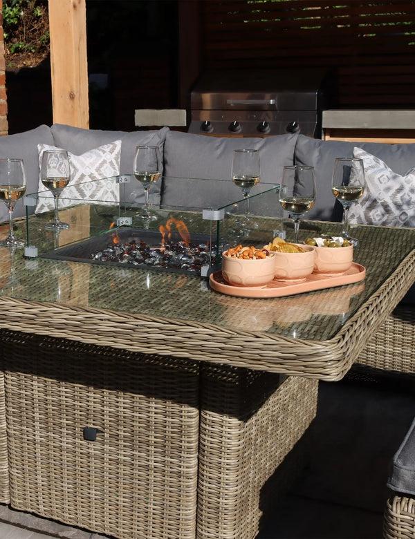 Royalcraft Wentworth 8 Seater Deluxe Modular Corner Dining & Lounging Set With Sq