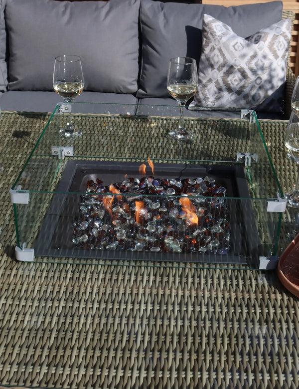 Royalcraft Wentworth 8 Seater Deluxe Modular Corner Dining & Lounging Set With Sq