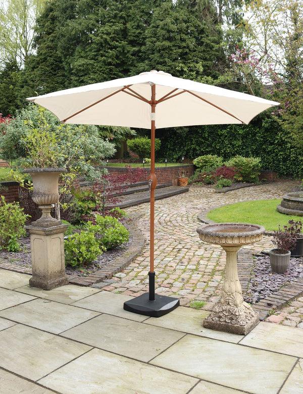 Royalcraft Woodlook Crank And Tilt Parasol - Ivory 2.5M