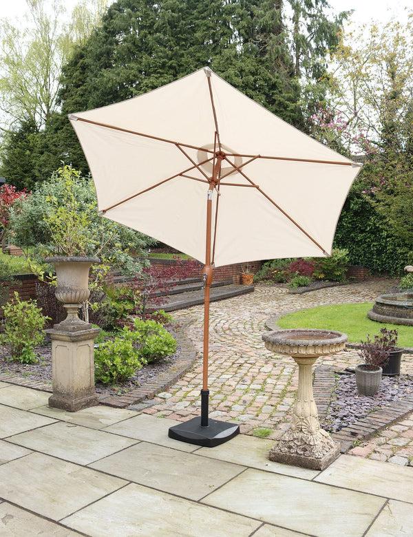 royalcraft Woodlook Crank and Tilt Parasol - Ivory 2.5M