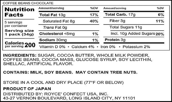 Royce Coffee Beans Chocolate