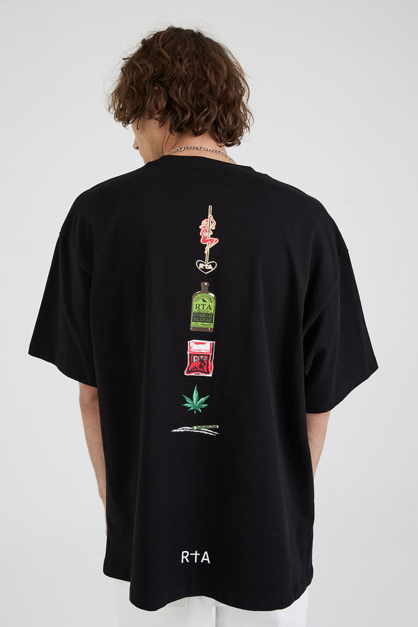 Rta COLIN OVERSIZED SHORT SLEEVE TEE