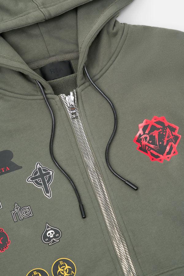 Rta FLOYD ZIP UP HOODIE