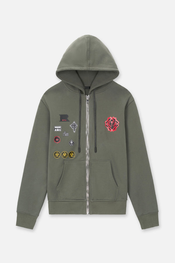 rta FLOYD ZIP UP HOODIE