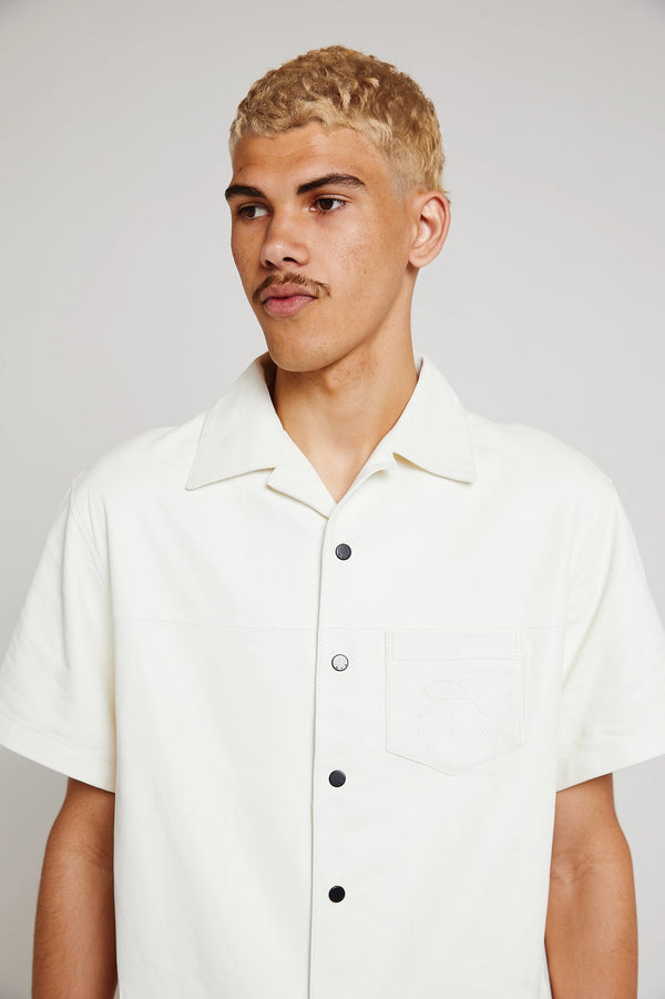 Rta LEATHER SHORT SLEEVE SHIRT