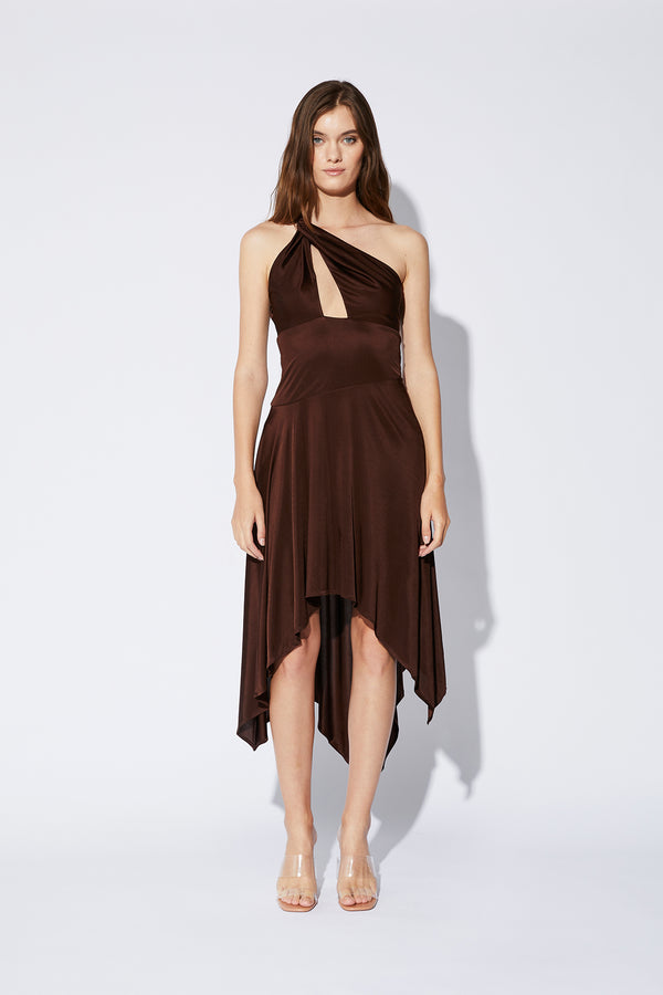 rta LOGO RING ONE SHOULDER DRESS