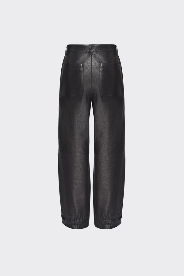 Rta WIDE LEG LEATHER CARGO PANTS