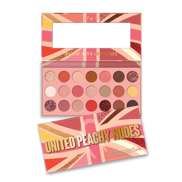 Rude Cosmetics United Peachy Nudes - 21 Pressed Pigment & Shadows Palette Sale