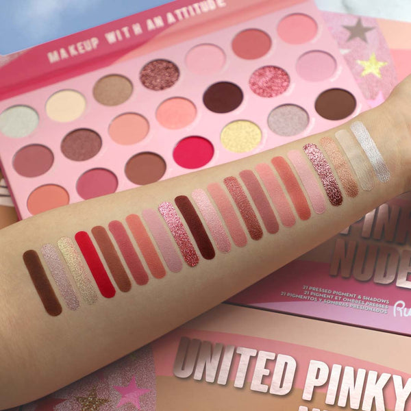 rude cosmetics United Pinky Nudes - 21 Pressed Pigment & Shadows Palette Sale