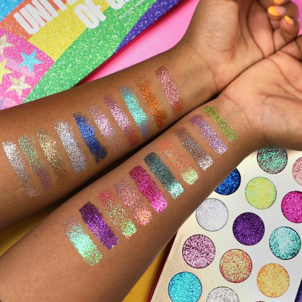Rude Cosmetics United Shades Of Glitter - 21 Pressed Glitter Eyeshadow Palette Sale