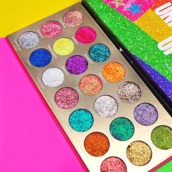 Rude Cosmetics United Shades Of Glitter - 21 Pressed Glitter Eyeshadow Palette Sale