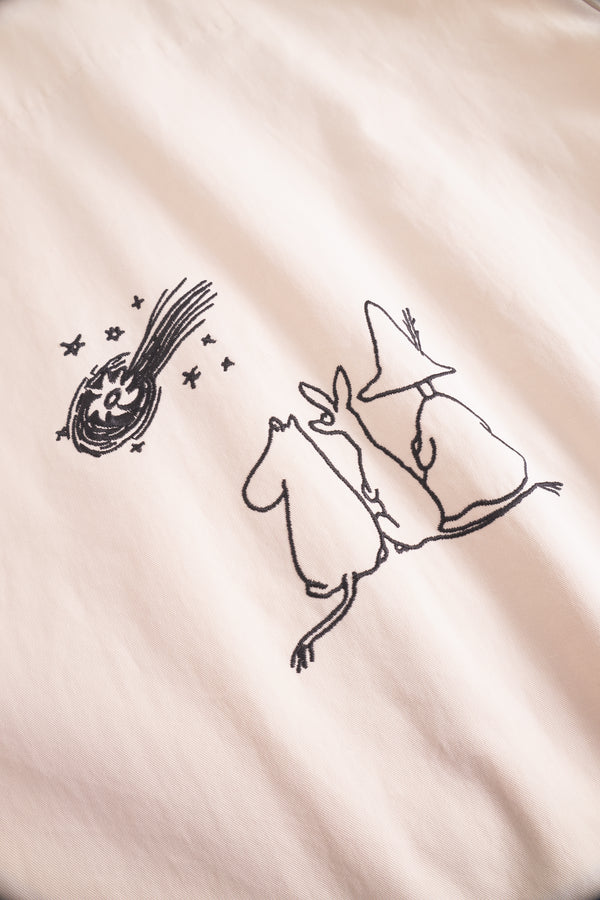 Rue De Tokyo CAMERON MOOMIN COTTON TWILL - IVORY BLACK EMBROIDERY