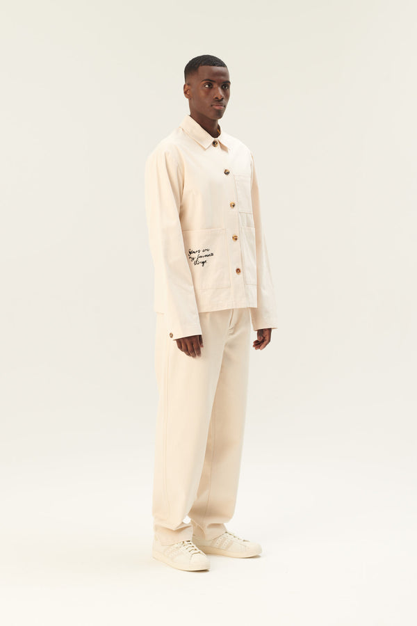 Rue De Tokyo CAMERON MOOMIN COTTON TWILL - IVORY BLACK EMBROIDERY