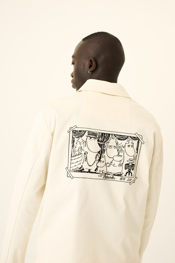 Rue De Tokyo CAMERON MOOMIN TWILL EMBROIDERY - OFF WHITE WITH BLACK EMBROIDERY