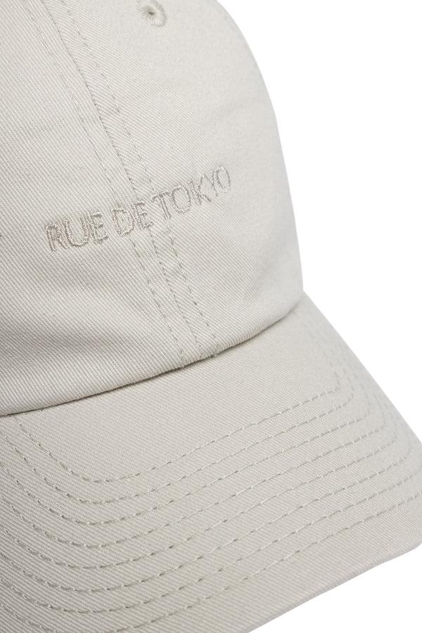 Rue De Tokyo CHINO COTTON TWILL CAP 100% COTTON - STONE / STONE EMB