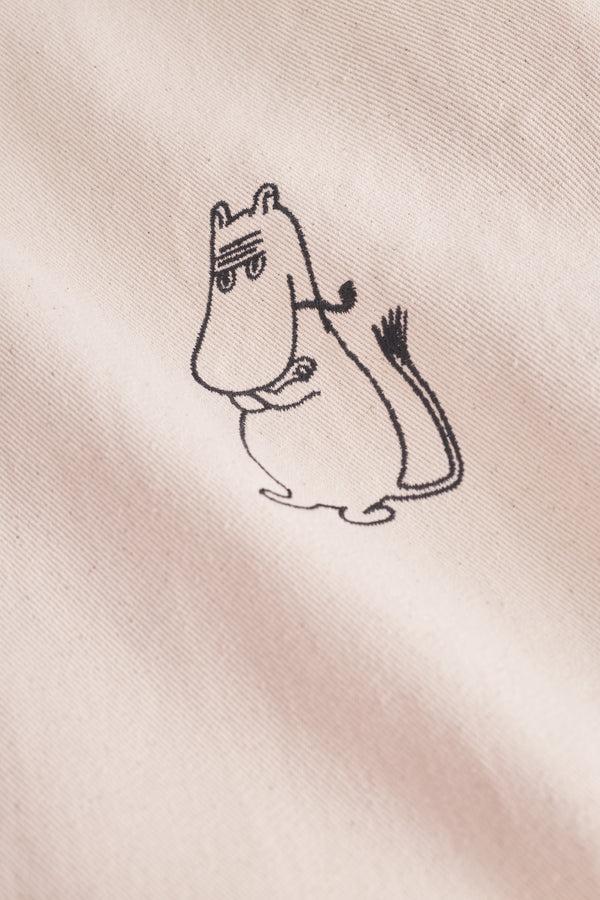 Rue De Tokyo CLAUS EMB MOOMIN COTTON TWILL - IVORY BLACK EMBROIDERY