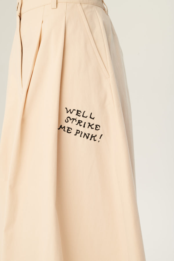 Rue De Tokyo PEN MOOMIN COTTON TWILL - IVORY BLACK EMBROIDERY