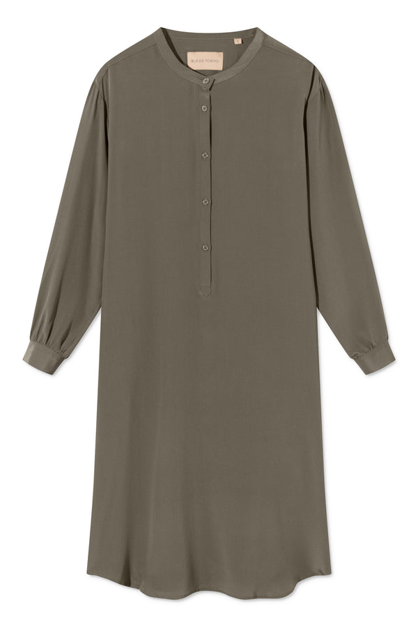 rue de tokyo DORA DRESS SILK WALNUT