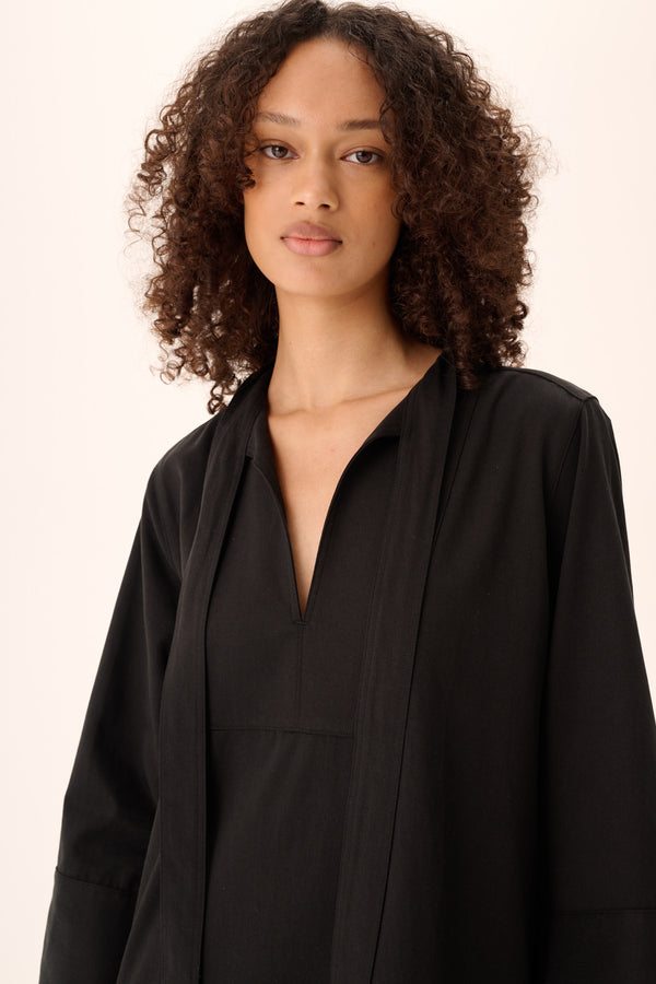 Rue De Tokyo DOT SANDWASHED CT TENCEL - BLACK