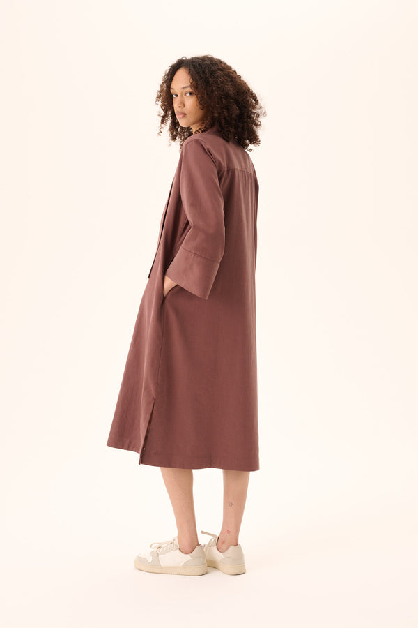 Rue De Tokyo DOT SANDWASHED CT TENCEL - FADED MAROON