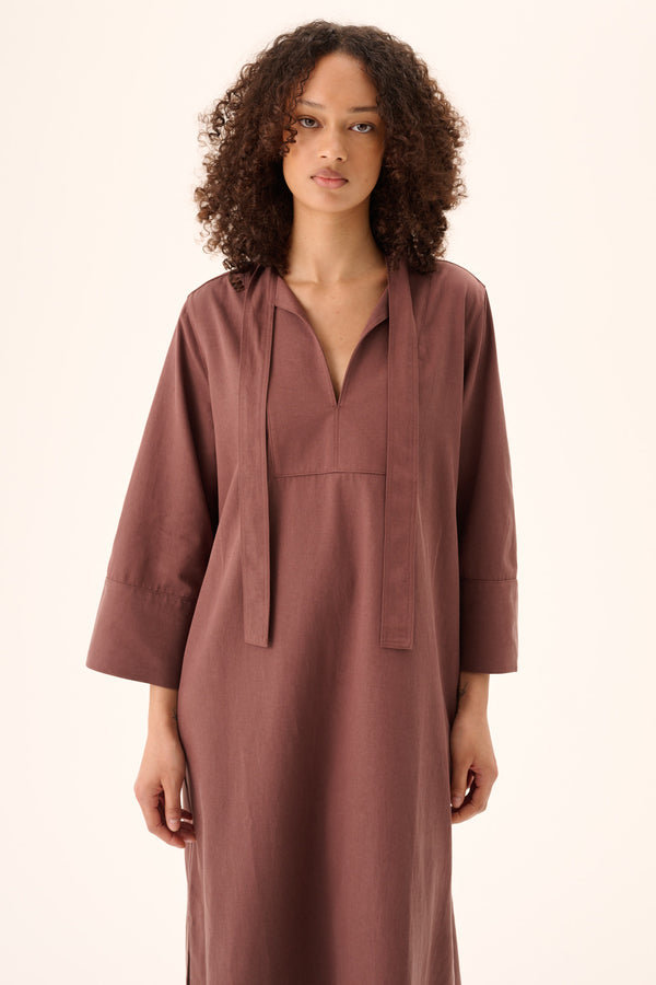 Rue De Tokyo DOT SANDWASHED CT TENCEL - FADED MAROON